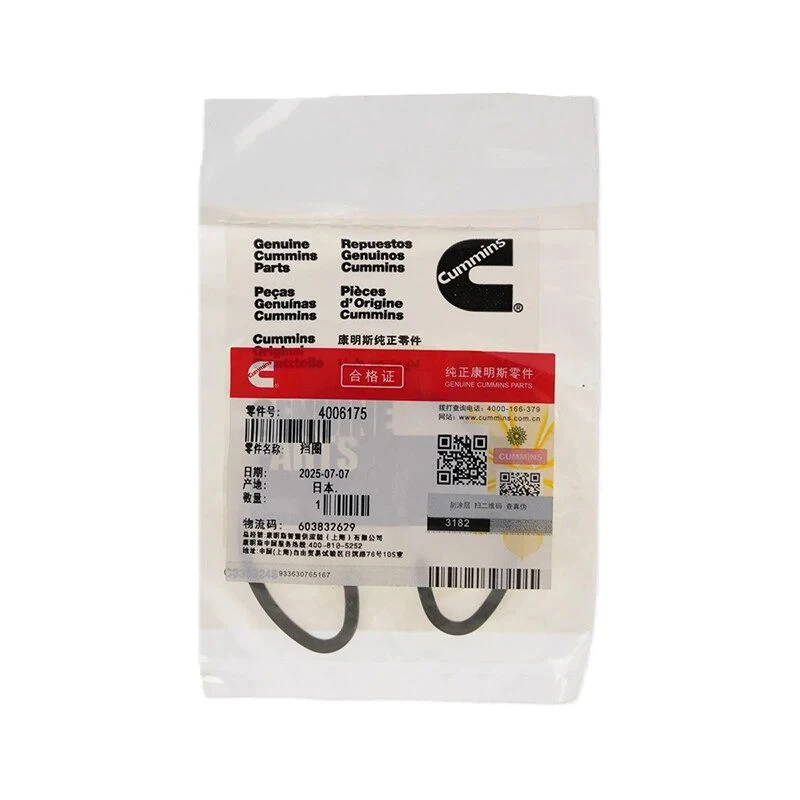 Anneau de retenue Cummins 4006175 pour moteur Cummins QSK78G9