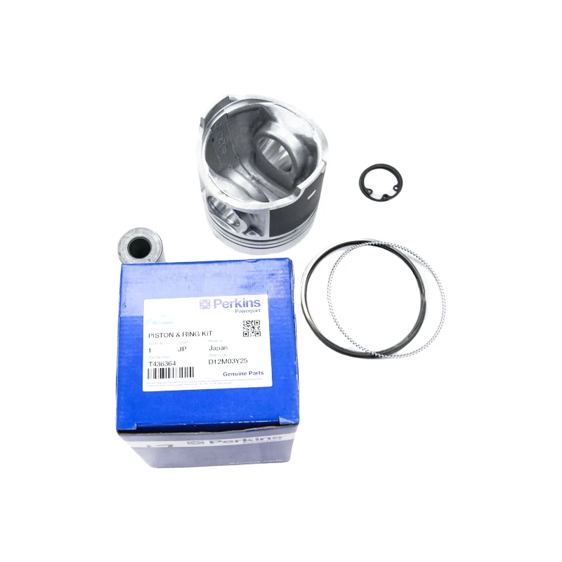 Kit piston et segments d'origine Perkins T436364 pour moteurs 403D-17 et 404A-22