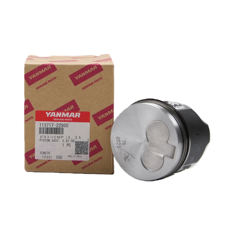 Piston et segments Yanmar surdimensionnés de 0,25 pouce pour moteur 3TNV76 (réf. 119717-22900)