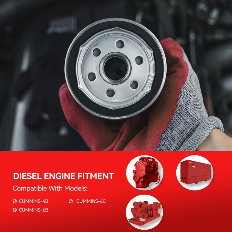 Filtre à carburant Fleetguard FF5052 compatible avec les moteurs Cummins B4.5 et 4B3.9-G