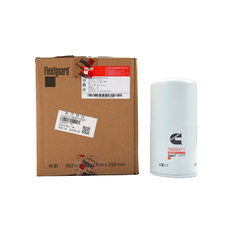 Filtre à huile d'origine Cummins C3889311 (Fleetguard LF777) pour séries KTA/NTA855/QSK