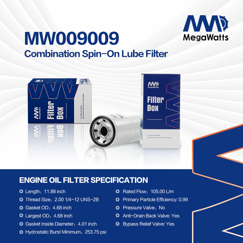 LF9009 Cummins Oil Filter MW009009 Compatible for 3401544,Fleetgaurd TECXLF7000,Fleetguard XLF7000,John Deere AT193242 and Sisu 1216400561