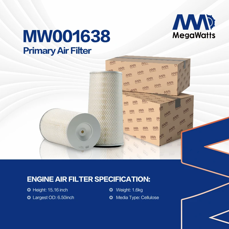 Filtre à air Fleetguard KW1638 MW001638 compatible avec Cummins 4BTA3.9-G11